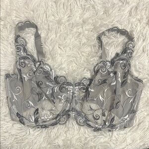 Soma Elegant Sheer Lace Bra - Gray